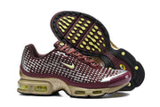 Nike Air Max Plus VII sneakers shown from the side with the patterned outsole visible.