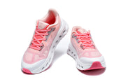 Front view of the pair of pink Cloudtilt Remix sneakers