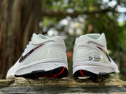 Rear view highlighting the heel design and contrasting outsole
