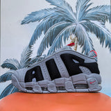 Nike Gray and Black Basketball Sneakers