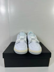 Front view of the pair showing perforated toe boxes, white laces, ankle straps, and light-colored outsoles.