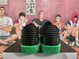 Nike Black and Green Basketball Sneakers