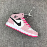Jordan Air Jordan 1 Mid Pink White Black Sneakers 852542-801