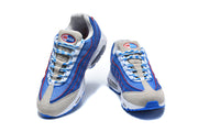 Nike Air Max 95 TT sneakers shown from the front, highlighting patterned laces and layered panels.