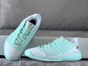 Two Nike Kobe 3 shoes showing the laces, toe area, and upper pattern