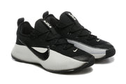 Pair of black and light gray Nike LeBron TR1 basketball shoes