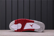 Outsole view showing white and red traction sections with a Jordan emblem.