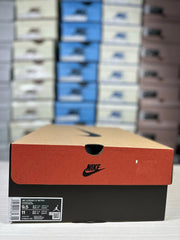 Product box showing Nike and Jordan branding, the Air Jordan 12 Retro label, style code CT8013 162, and a photographed sample size label.