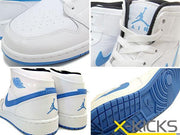 Collage showing the toe, tongue, heel panels, and blue rubber outsole.