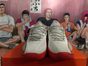 Front view showing gray laces and red toe accents on Nike Ja 2 shoes