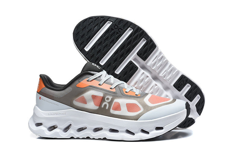 On Cloudswift Remix shoes shown from the side with the black-and-white outsole visible.
