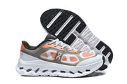 On Cloudswift Remix shoes shown from the side with the black-and-white outsole visible.