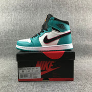 Air Jordan 1 high-top displayed on a shoe box; the visible label shows US 8, EU 41, UK 7, and 26 cm.