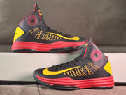 Pair of high-top basketball shoes displayed from opposing angles