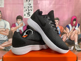 Nike Black Knit Low-Top Sneakers with White Sole