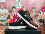 Jordan Black Red Low-Top Sneakers