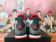 Rear view showing red heel logos and elephant-print heel overlays.