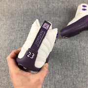 Rear view showing the Jordan heel pull tab and raised 23 detail