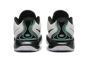 Rear view showing the black heel panels and mint-colored detailing
