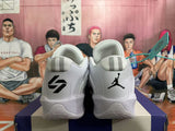 Jordan White Grey Basketball Sneakers