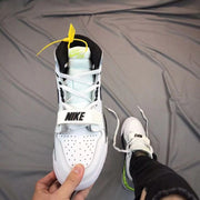 Front view showing the lace-up design and instep strap