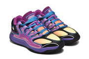 Pair of purple Nike KD basketball shoes shown from a front three-quarter angle.