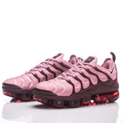 Pair of pink and plum Nike TN-18 sneakers viewed from the front and side.