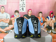 Rear view showing the Jumpman logo and number 23 on the black heel panels.