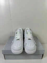 Front view showing the perforated white toe boxes, laces, and low-top silhouette.