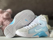 Nike HD2008 kids sneakers shown from the side with the patterned outsole visible.