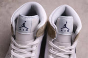 Close-up of the padded collars and tongue labels with Jordan and Air branding.